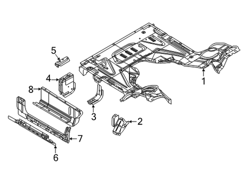 2022 Ford E-350 Super Duty Floor Step Diagram for 7C2Z-16A470-A