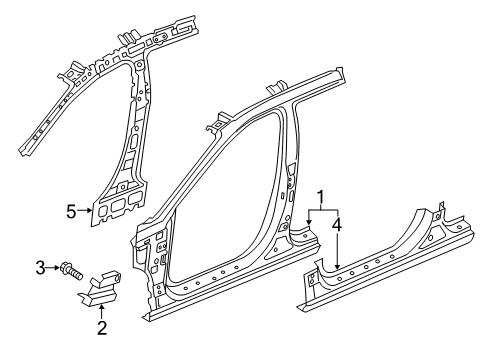 2019 Hyundai Elantra GT Aperture Panel Bolt Diagram for 1125108163