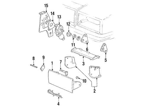 1991 Chrysler New Yorker Headlamps Housing Head Lamp Diagram for 4388834