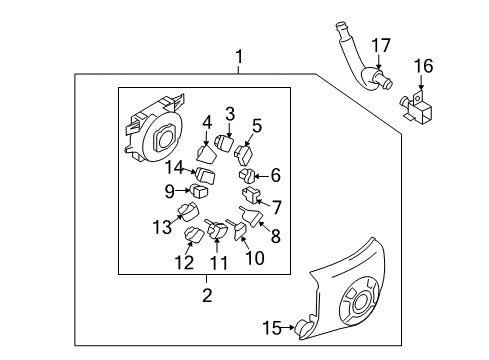 2013 Nissan Cube Automatic Temperature Controls Control Assembly-Air Conditioner Diagram for 27510-1FC0G