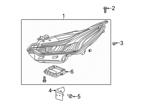 2020 Cadillac CT5 Headlamps Control Module Diagram for 13540883