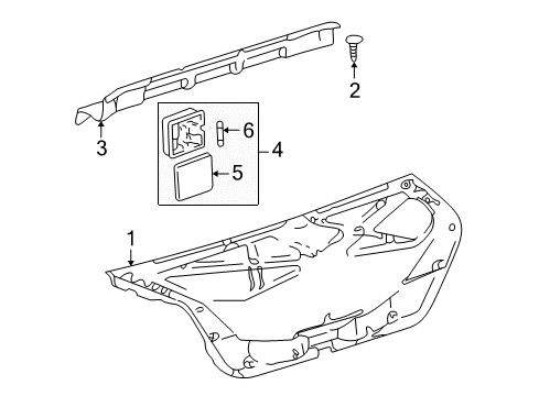 2000 Toyota Avalon Interior Trim - Trunk Lid Lens Diagram for 81331-AC010