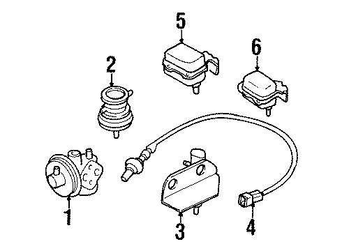 1995 Geo Tracker Emission Components Valve, EGR Diagram for 96068659