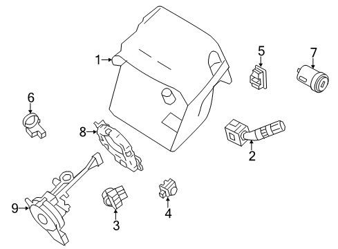 2012 Ford F-150 Anti-Theft Components Control Module Diagram for DL3Z-15604-A