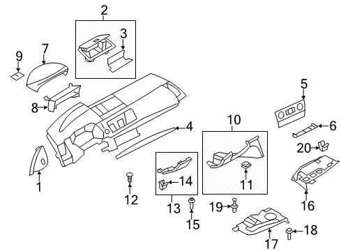 2012 BMW 135i Cluster & Switches, Instrument Panel Set Felt Strip Adhesive Diagram for 51452353024