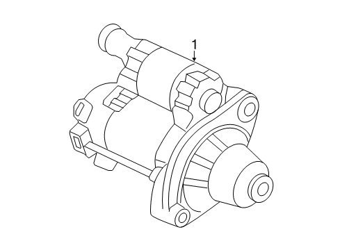 2016 Acura TLX Starter Starter Motor Assembly (Sm-74023) (Mitsuba) Diagram for 31200-RDF-A02