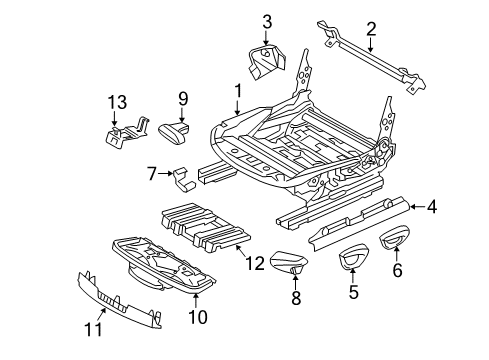 2012 BMW M3 Power Seats Isofix Bracket Diagram for 52107129838
