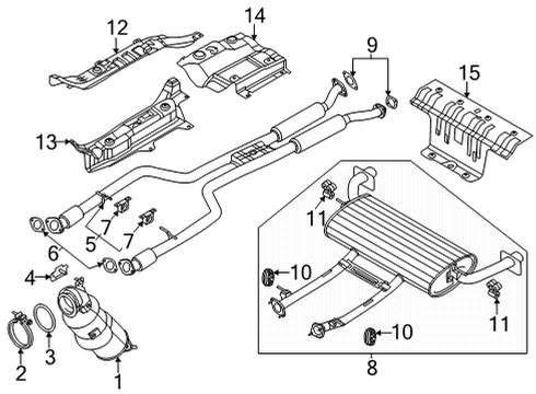 2022 Genesis GV70 Exhaust Components Bolt-Washer Assembly Diagram for 1129610256K