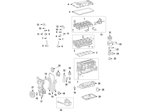 2017 Toyota Corolla iM Engine Parts, Mounts, Cylinder Head & Valves, Camshaft & Timing, Oil Pan, Oil Pump, Crankshaft & Bearings, Pistons, Rings & Bearings, Variable Valve Timing Side Mount Diagram for 12372-37210