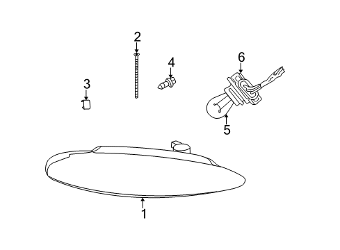 2002 Dodge Intrepid Headlamps Headlamp Assembly Diagram for 5161538AB