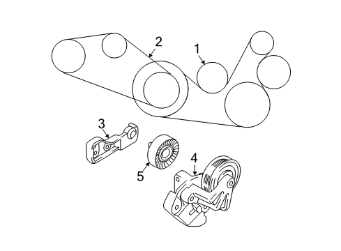 2006 Hyundai Santa Fe Belts & Pulleys Bracket-Tension Pulley Mounting Diagram for 97705-39800