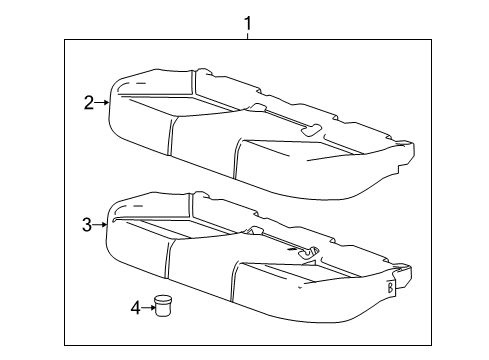 2013 Chevrolet Malibu Rear Seat Components Pad-Rear Seat Cushion Diagram for 22892916