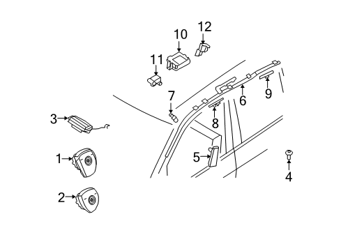 2011 BMW X5 Air Bag Components Coil Spring Cartridge Diagram for 61319179522