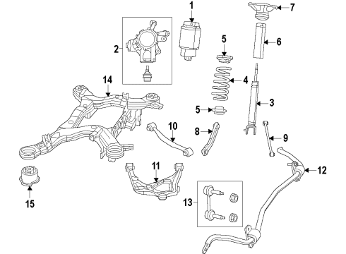 2016 Jeep Grand Cherokee Rear Suspension, Lower Control Arm, Ride Control, Stabilizer Bar, Torque Arm, Suspension Components Sensor-Height Diagram for 68264613AE