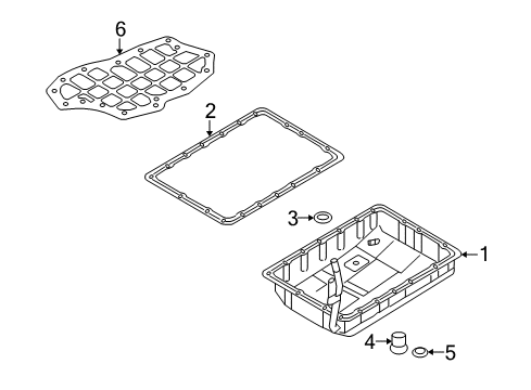 2009 Kia Borrego Transmission Plug-Oil Drain Diagram for 452864C100