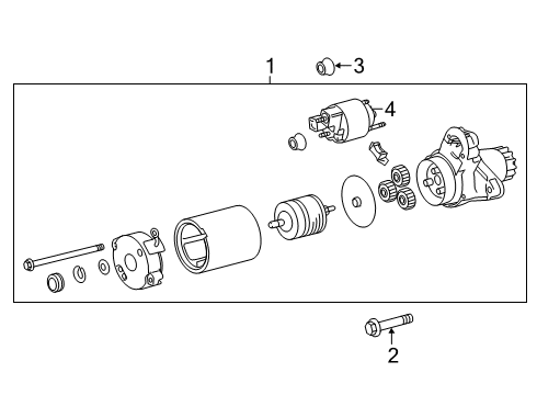 2018 Lexus RX450hL Starter Starter Assy Diagram for 28100-31270