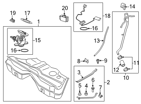 2014 BMW M6 Fuel Supply Plastic Filler Pipe Diagram for 16117210792