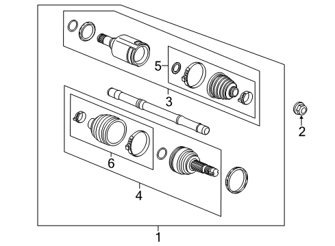 2020 Buick Envision Carrier & Front Axles Outer Boot Diagram for 84282541