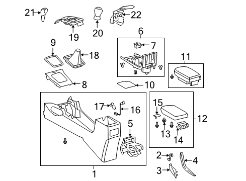 2009 Toyota Corolla Parking Brake Rear Cable Diagram for 46420-02151