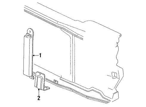 1988 Chevrolet C1500 Oil Cooler Engine Oil Cooler Inlet Hose Assembly Diagram for 12472263