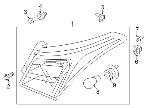 2016 Hyundai Elantra GT Tail Lamps Lamp Assembly-Rear Combination, RH Diagram for 92402-A5120