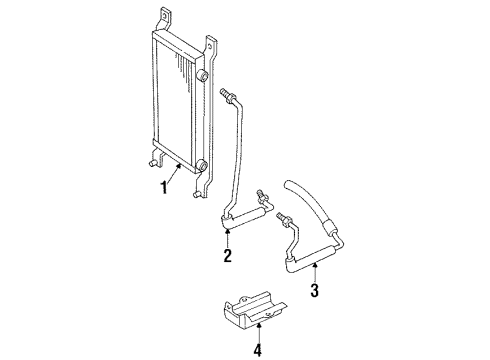 1997 Chevrolet Lumina Trans Oil Cooler Cooler Asm-Trans Oil Auxiliary *Black Diagram for 10275682