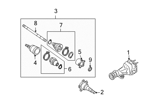 2003 Infiniti FX45 Axle & Differential - Rear Final Drive Assembly Diagram for 38301-0C564