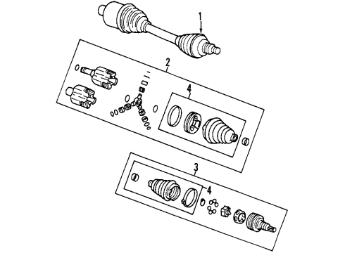 2006 Buick LaCrosse Front Axle Shafts & Joints, Drive Axles Boot Kit-Front Wheel Drive Shaft Cv Joint Diagram for 15269555