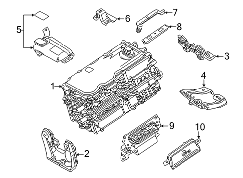 2022 Lexus NX450h+ Electrical Components Bracket, Inverter, N Diagram for G9214-42010