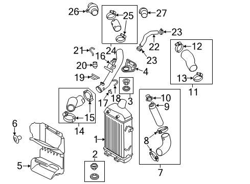 2017 Kia Sorento Powertrain Control Hose-INTERCOOLER Outlet (B) Diagram for 28288-2GTA1