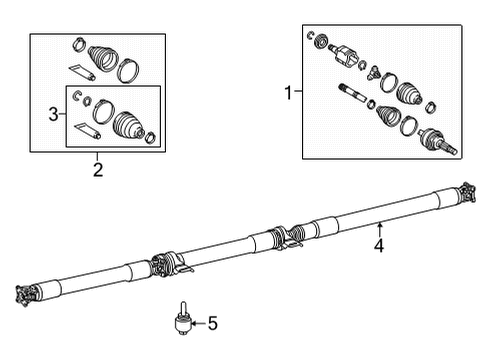 2021 Toyota Highlander Drive Axles - Rear Damper Diagram for 37209-10010