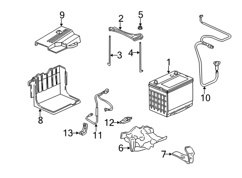 2000 Acura TL Battery Cable Assembly, Starter Diagram for 32410-S0K-A10