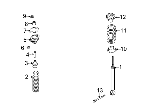 2008 Infiniti FX45 Struts & Components - Rear ABSORBER Kit-Shock, Rear Diagram for E6210-CL70J