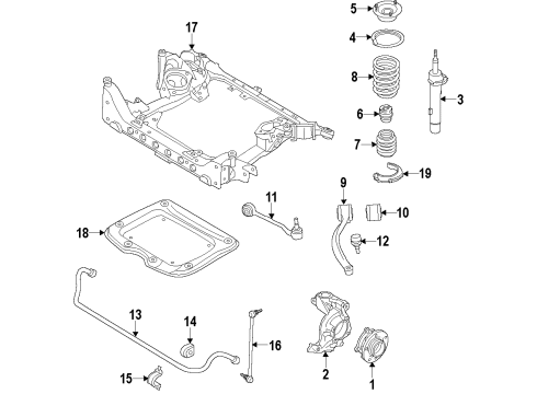 2013 BMW X1 Front Suspension Components, Lower Control Arm, Ride Control, Stabilizer Bar FRONT COIL SPRING Diagram for 31336790103