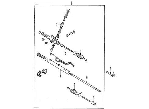 2007 Kia Amanti P/S Pump & Hoses, Steering Gear & Linkage Tube Assembly-Oil Cooler Diagram for 575503F100