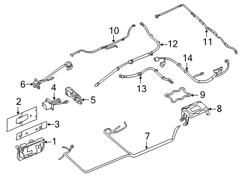 2016 Nissan Leaf Electrical Components Harness - Battery Diagram for 295J3-3NF0B