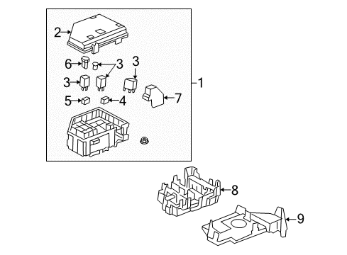 2008 Saturn Outlook Fuel Supply Block Asm-Accessory Wiring Junction Diagram for 25856248