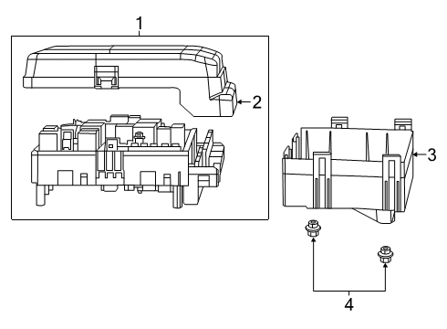 2022 Ram 1500 Fuse & Relay Part Diagram for 68467639AA