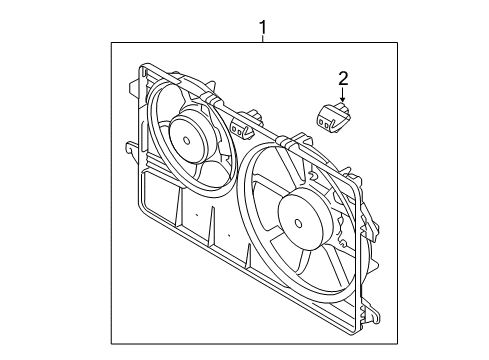 2013 Ford Transit Connect Cooling System, Radiator, Water Pump, Cooling Fan Resistor Diagram for 96FZ-9A819-A