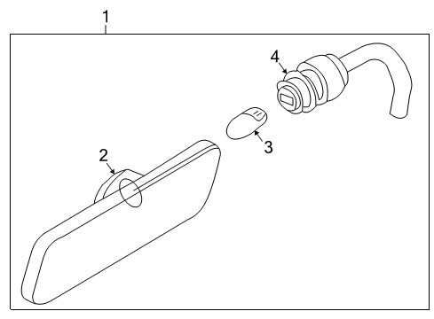 2004 Infiniti M45 Bulbs Lamp Assembly-Side Marker, RH Diagram for 26180-CR900