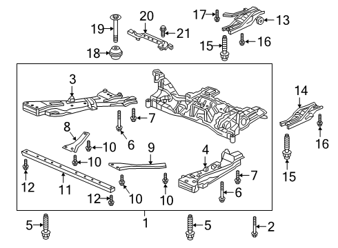 2018 Honda Clarity Suspension Mounting - Front Bolt, Flange (10X20) Diagram for 90165-S3V-A00