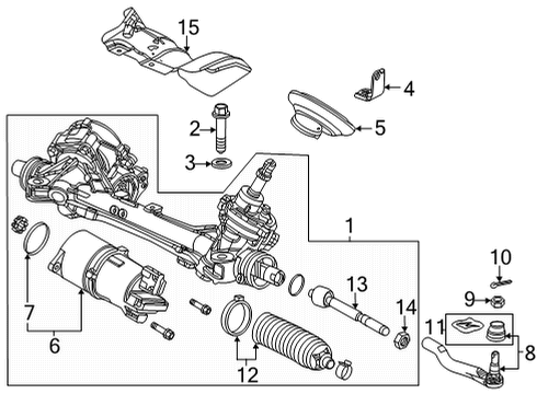 2022 Honda Civic Steering Gear & Linkage DUST SEAL SET Diagram for 53429-T20-A01