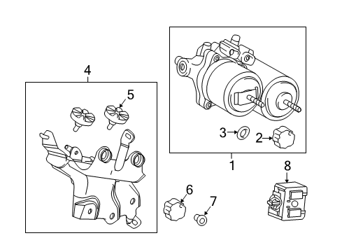 2021 Lexus NX300h Hydraulic System Cylinder Assembly, Brake Diagram for 47050-78310