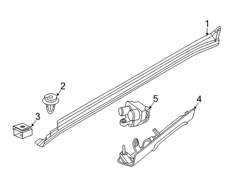 2019 BMW X4 Exterior Trim - Pillars, Rocker & Floor Clip With Seal Diagram for 07147443710