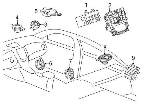 2013 Buick Verano Sound System Control Switch Diagram for 22945172