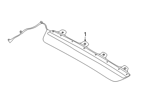 2019 Kia K900 High Mount Lamps Lamp Assembly-Hms Diagram for 92700J6000