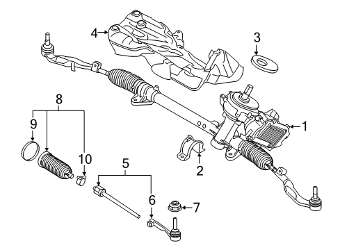 2016 BMW X1 Steering Column & Wheel, Steering Gear & Linkage Safety Clamp Eps Diagram for 32106871061