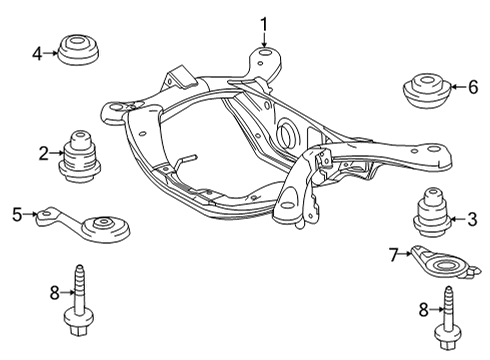 2021 Toyota Sienna Suspension Mounting - Rear Stopper Diagram for 52272-0E090