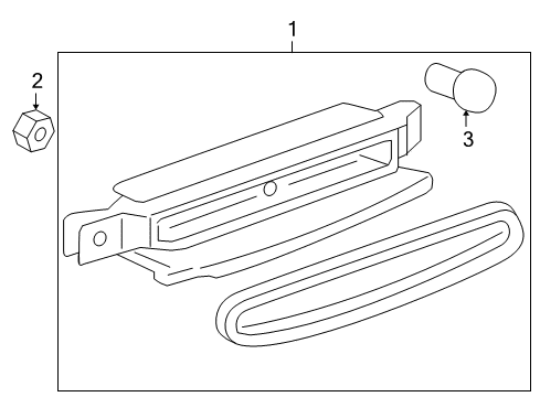 2006 Pontiac G6 Bulbs High Mount Lamp Diagram for 20823548