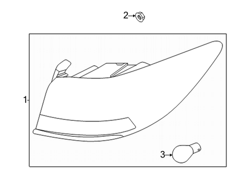 2020 Kia Cadenza Bulbs Lamp Assembly-Rear Comb Diagram for 92401F6520